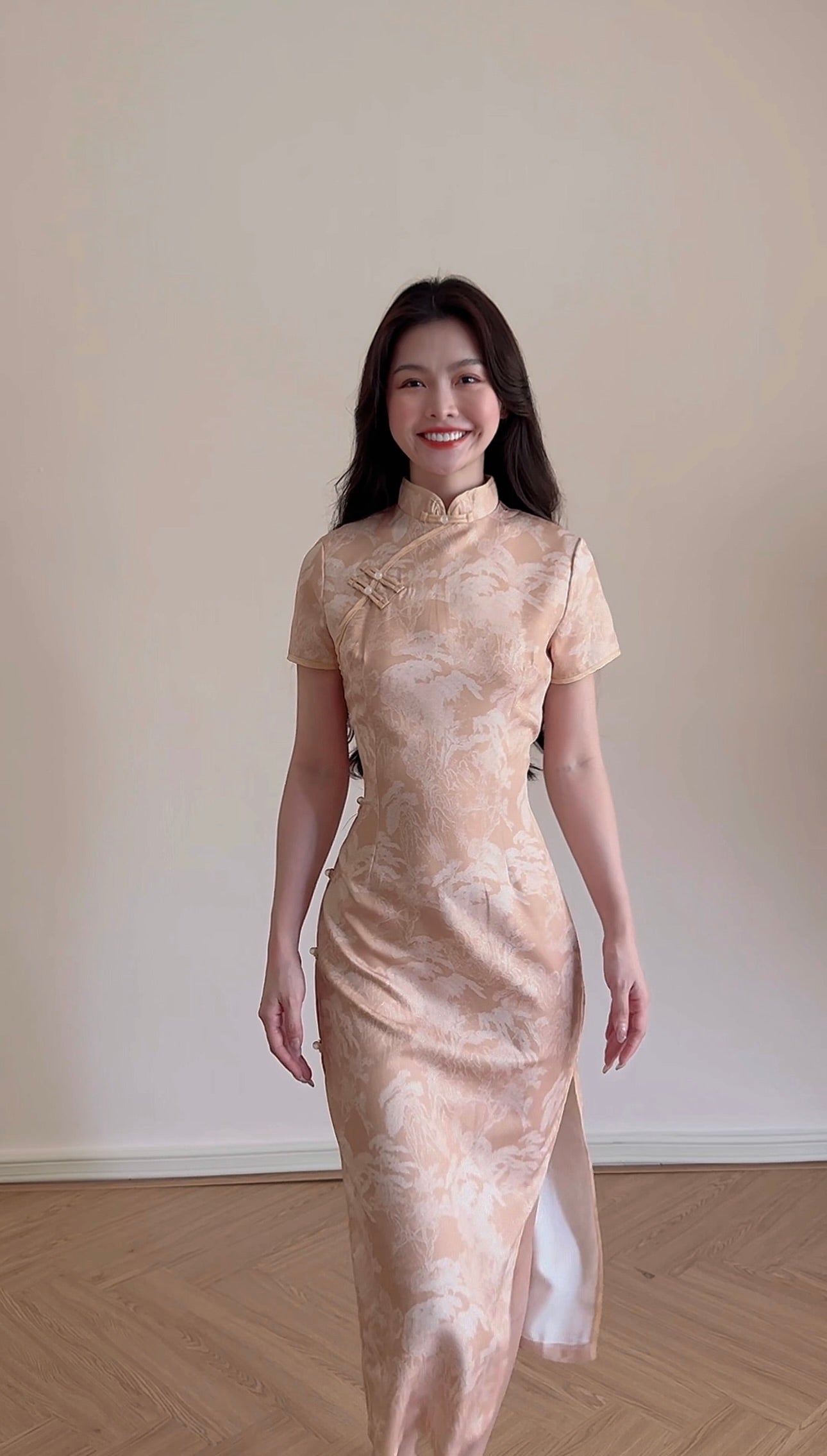 SATIN SIDE SLIT CHEONGSAM