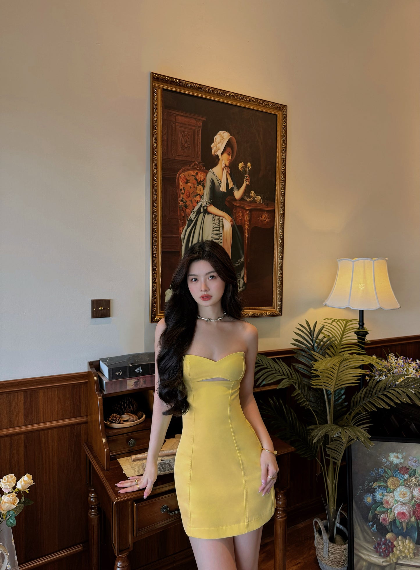 YELLOW TUBE MINI DRESS