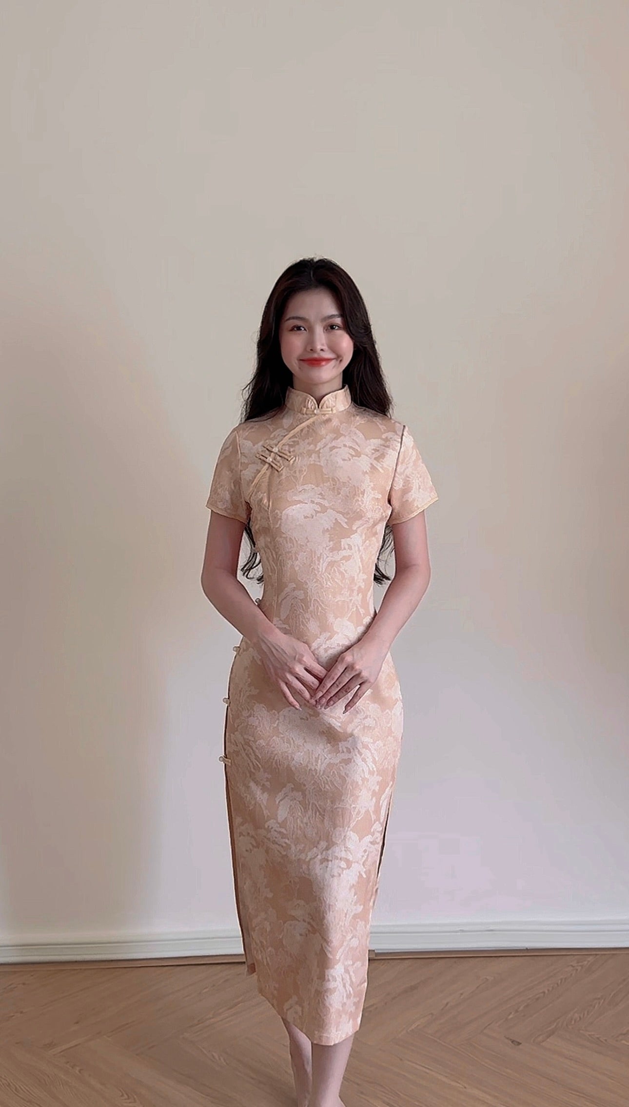 SATIN SIDE SLIT CHEONGSAM