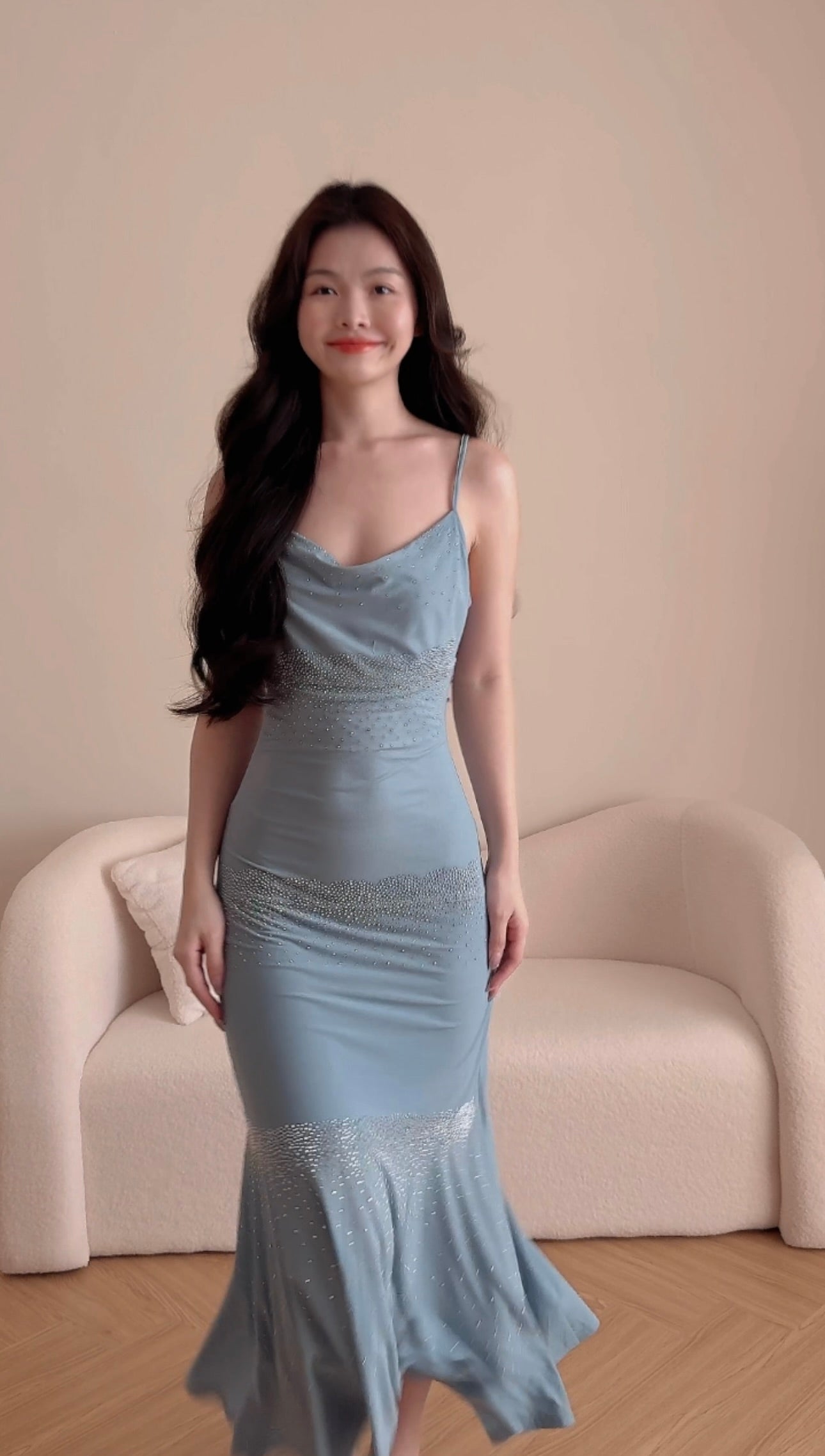 ELEGANT MERMAID SLIP LONG DRESS