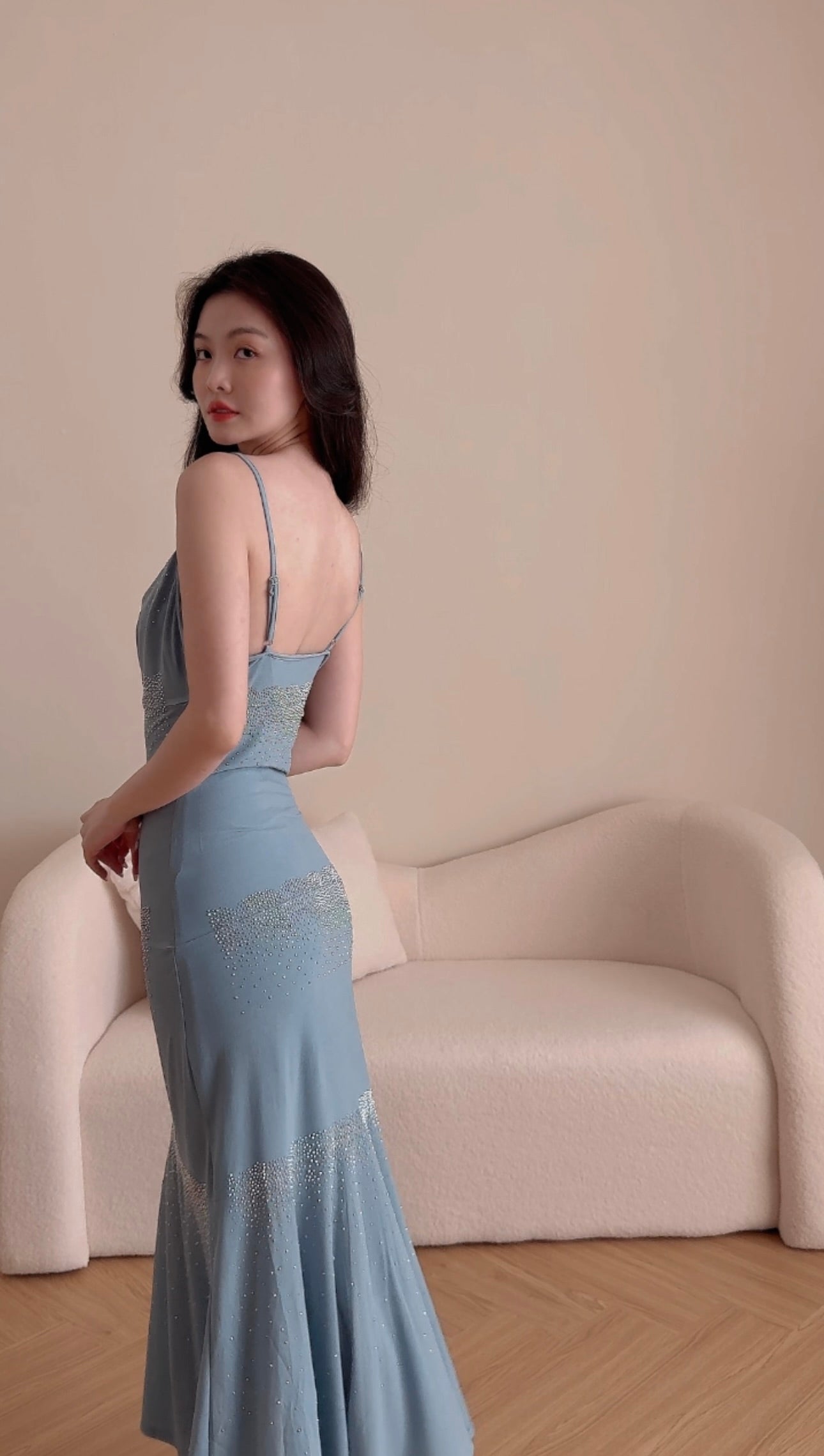 ELEGANT MERMAID SLIP LONG DRESS