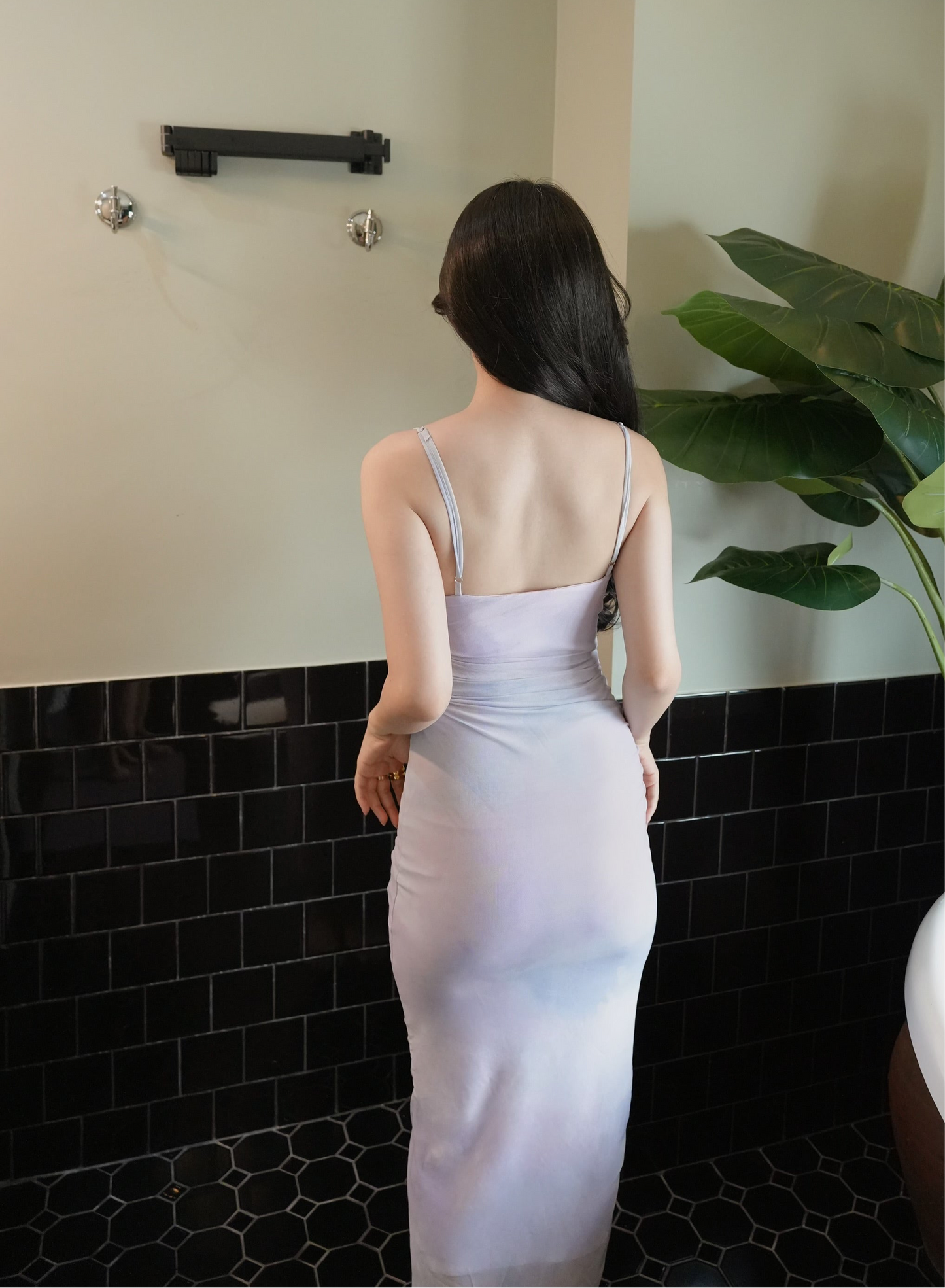 PURPLE BODYCON MAXI DRESS