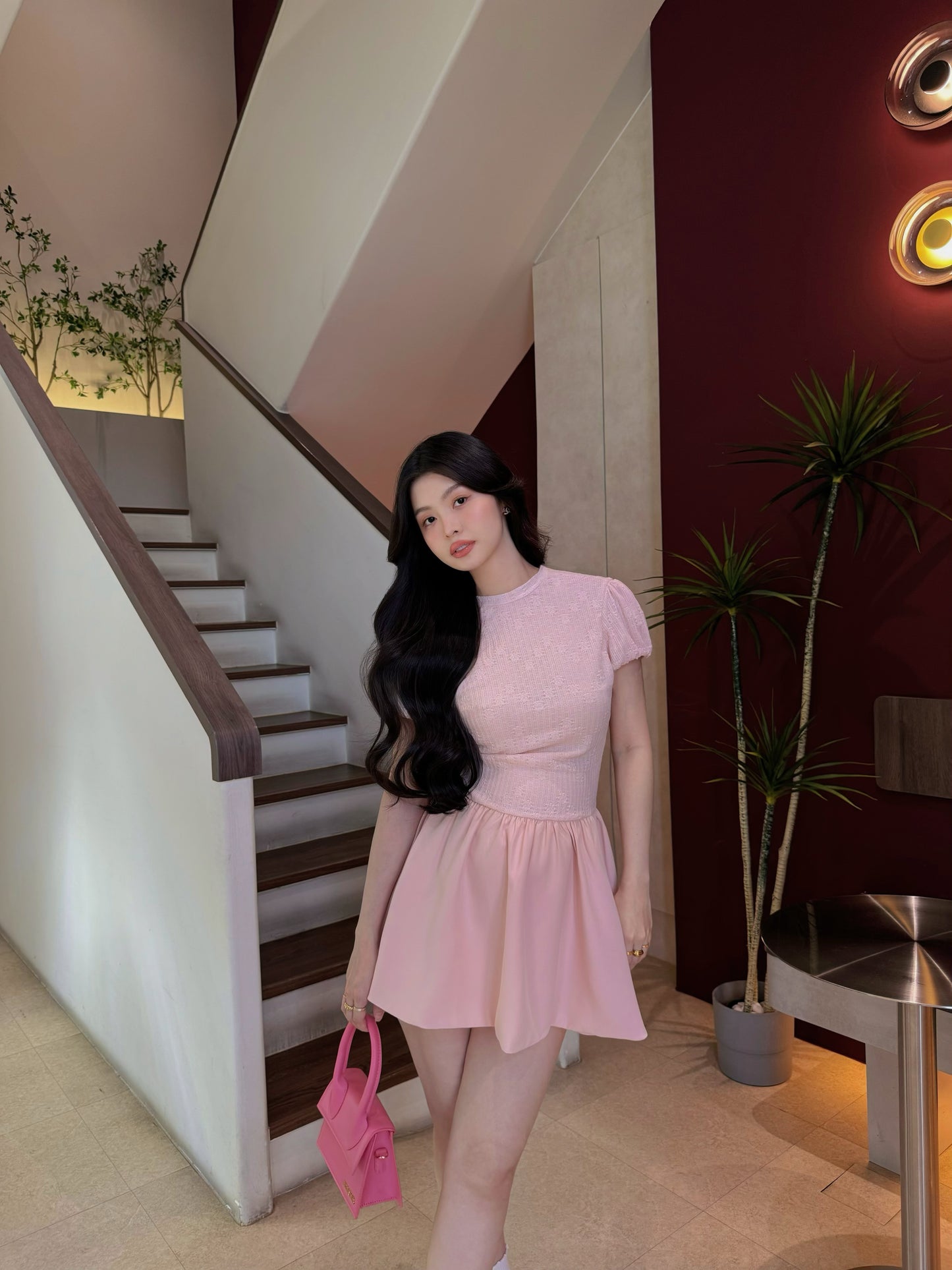 BALLET PINK LACE DRESS