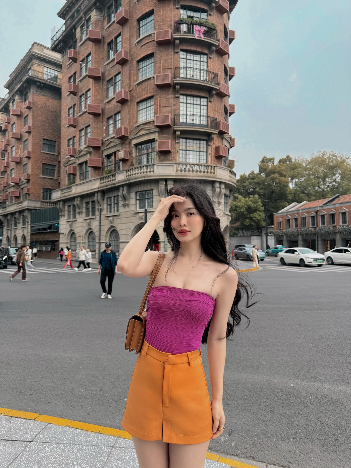 VIOLET RED TUBE TOP