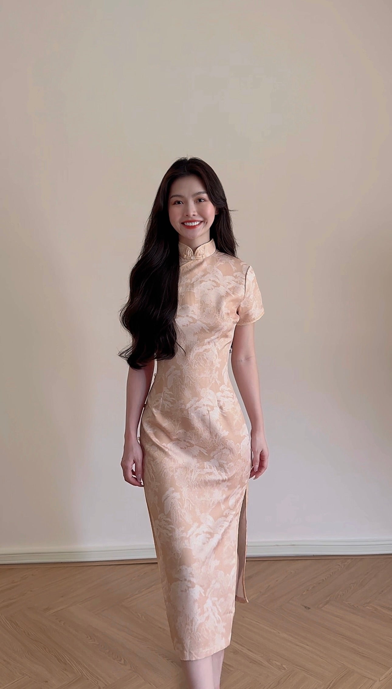 SATIN SIDE SLIT CHEONGSAM