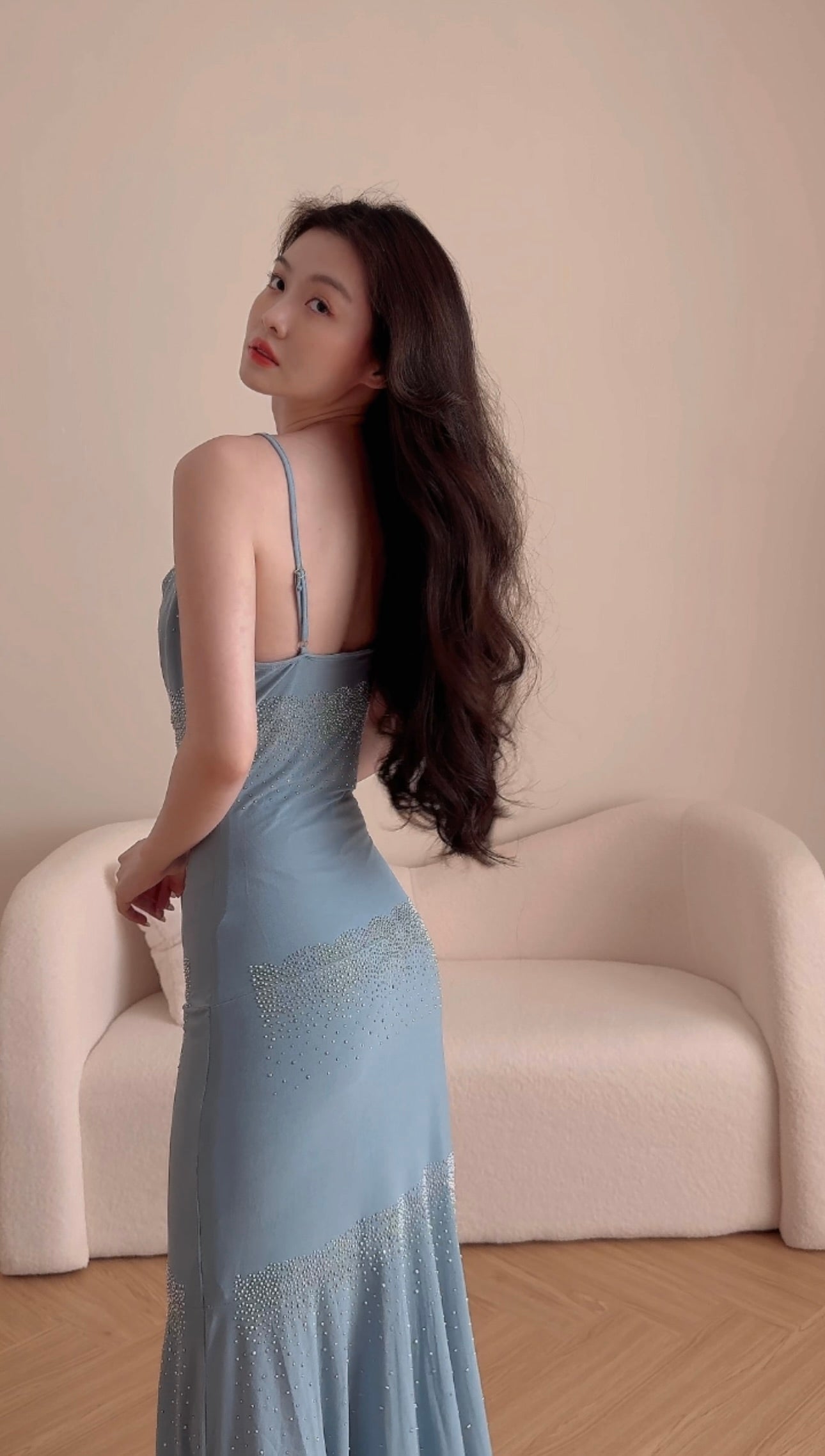 ELEGANT MERMAID SLIP LONG DRESS