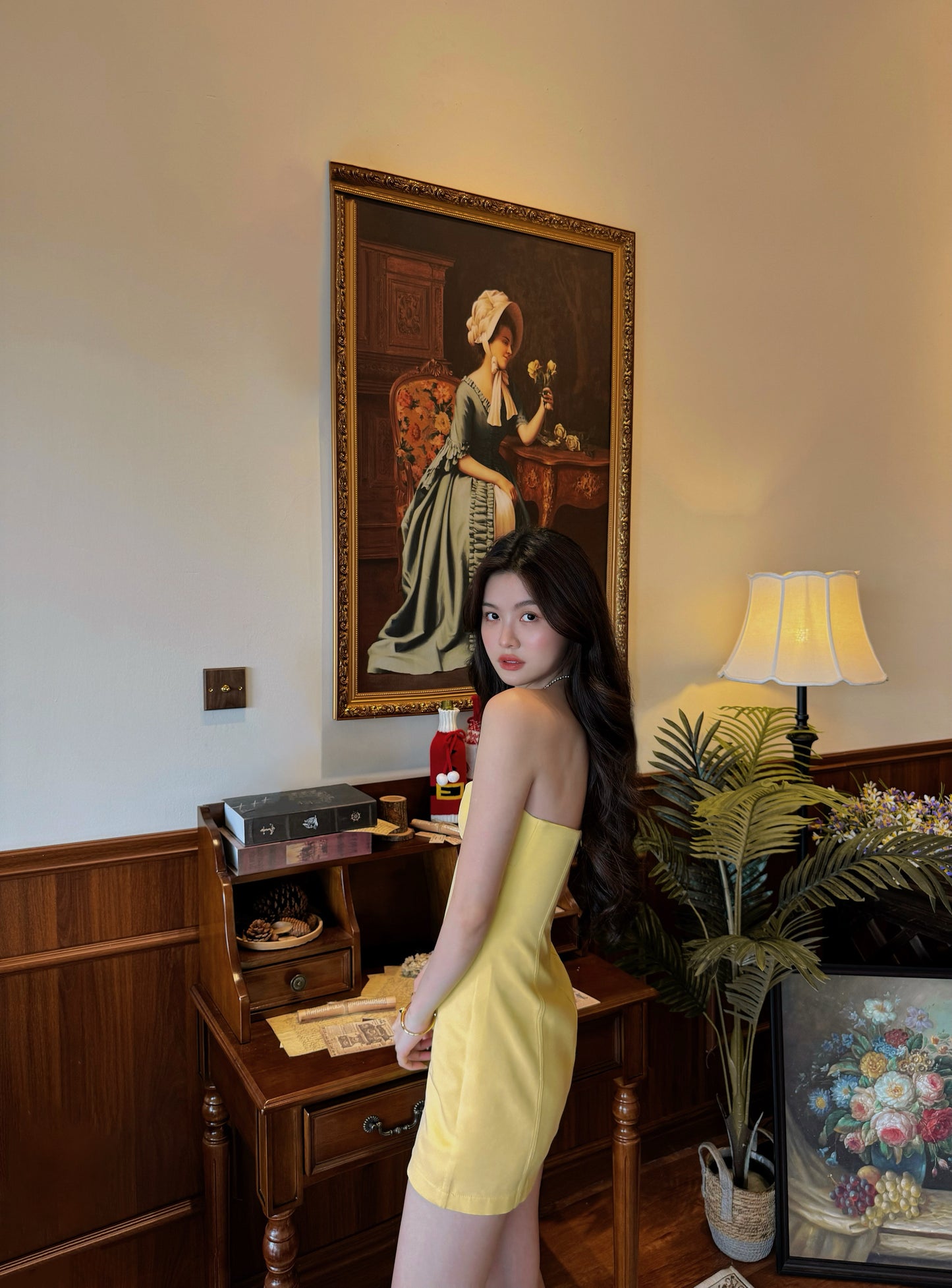 YELLOW TUBE MINI DRESS