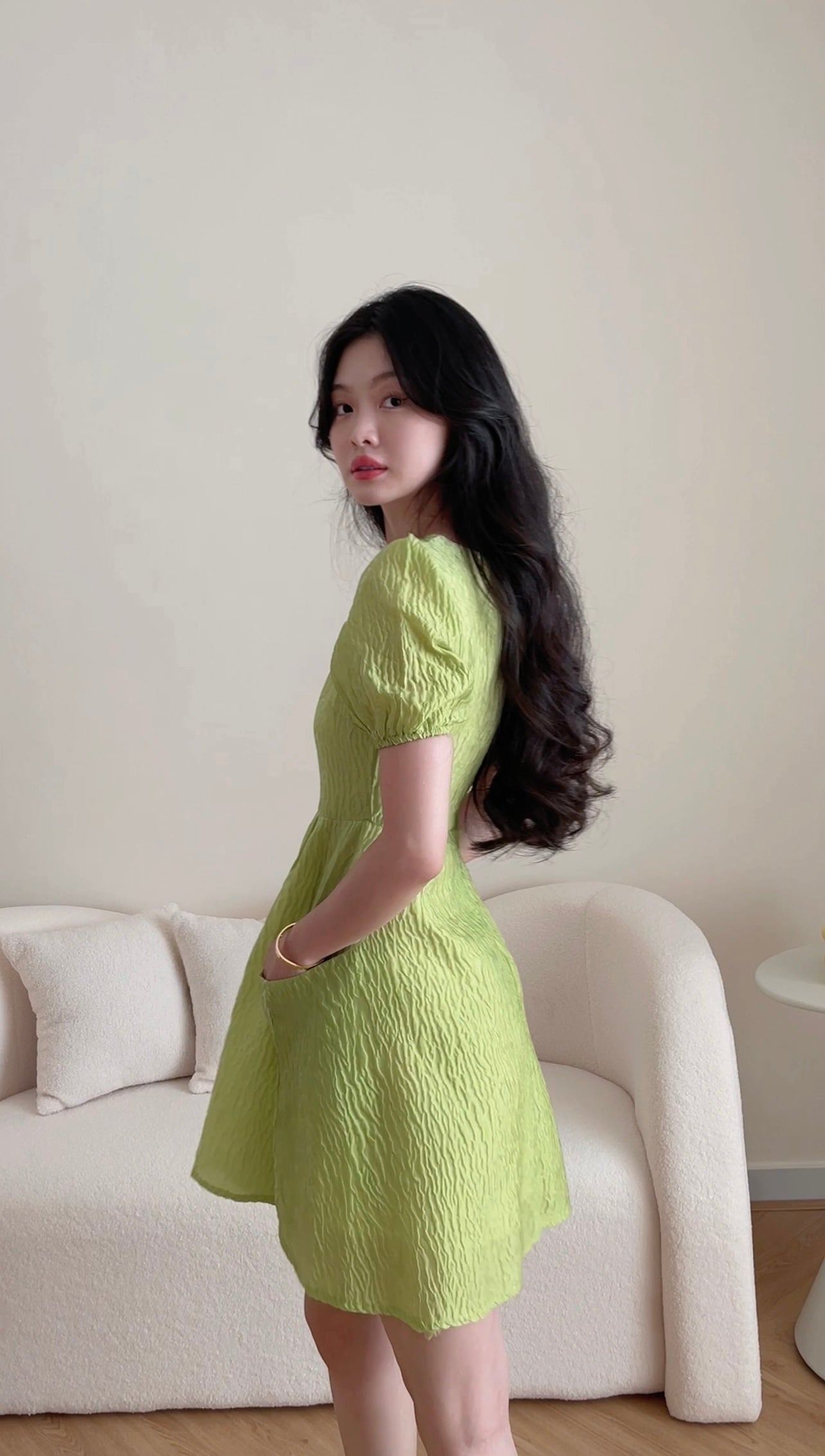 PUFF SLEEVES DRESS