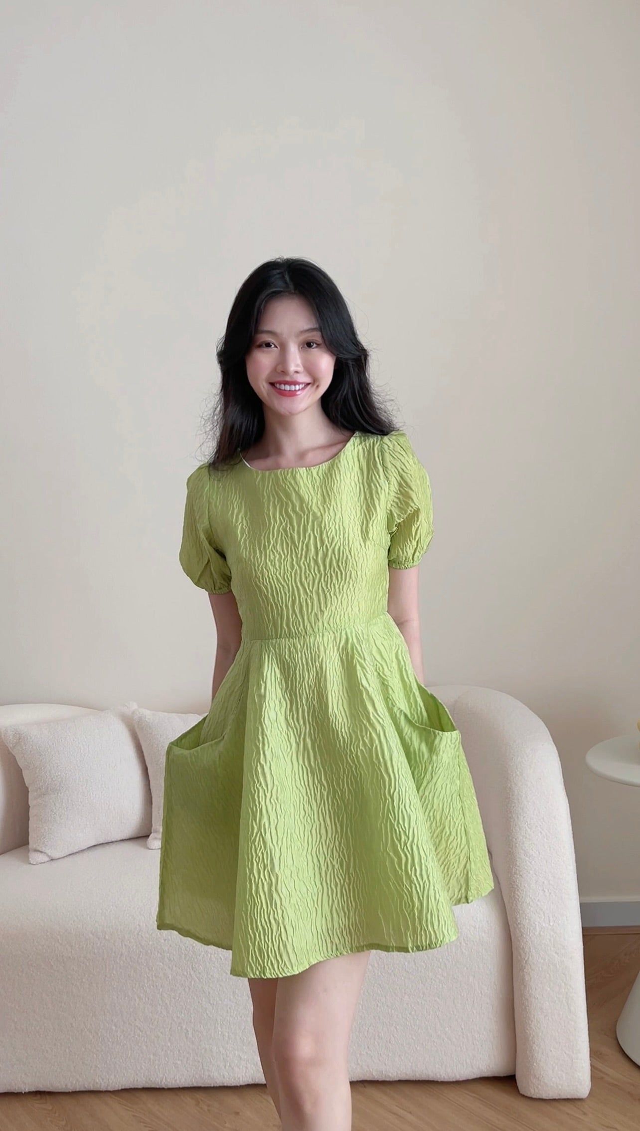 PUFF SLEEVES DRESS