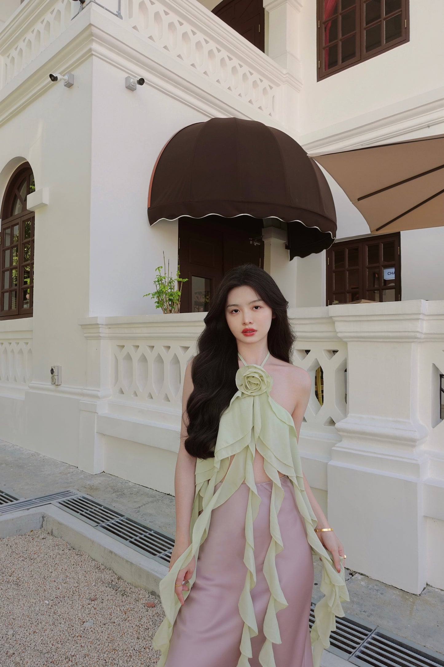 ELEGANT SATIN LONG SKIRT
