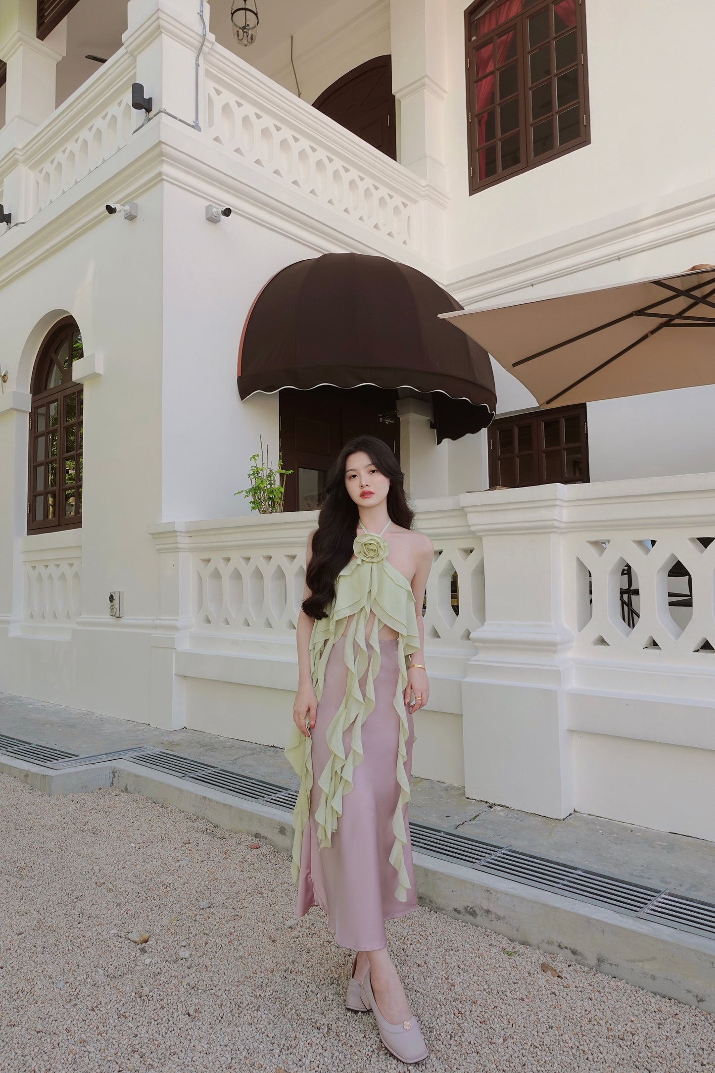 ELEGANT SATIN LONG SKIRT