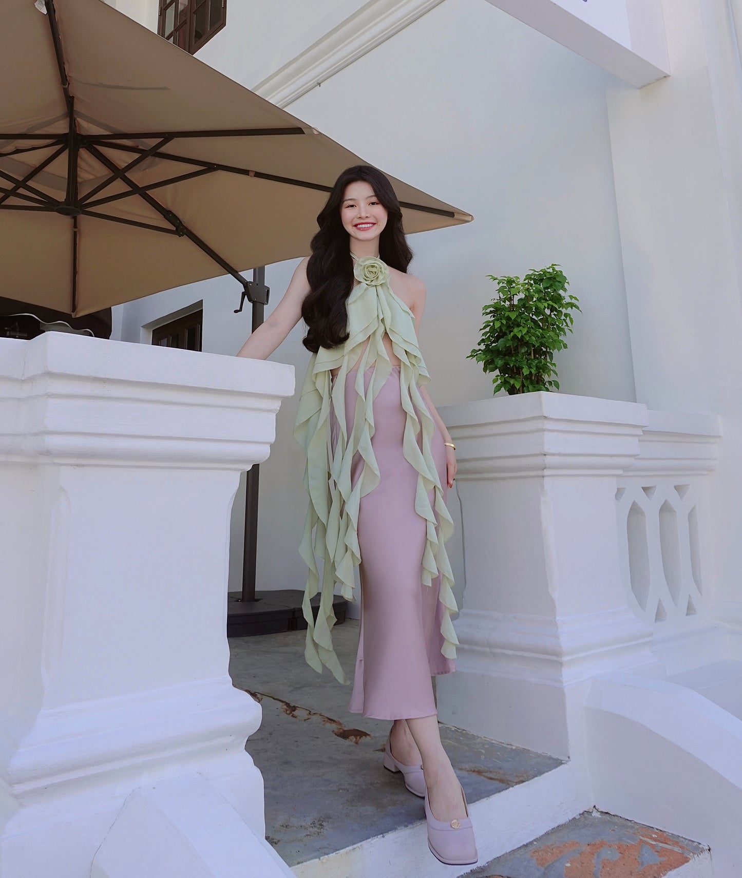 ELEGANT SATIN LONG SKIRT