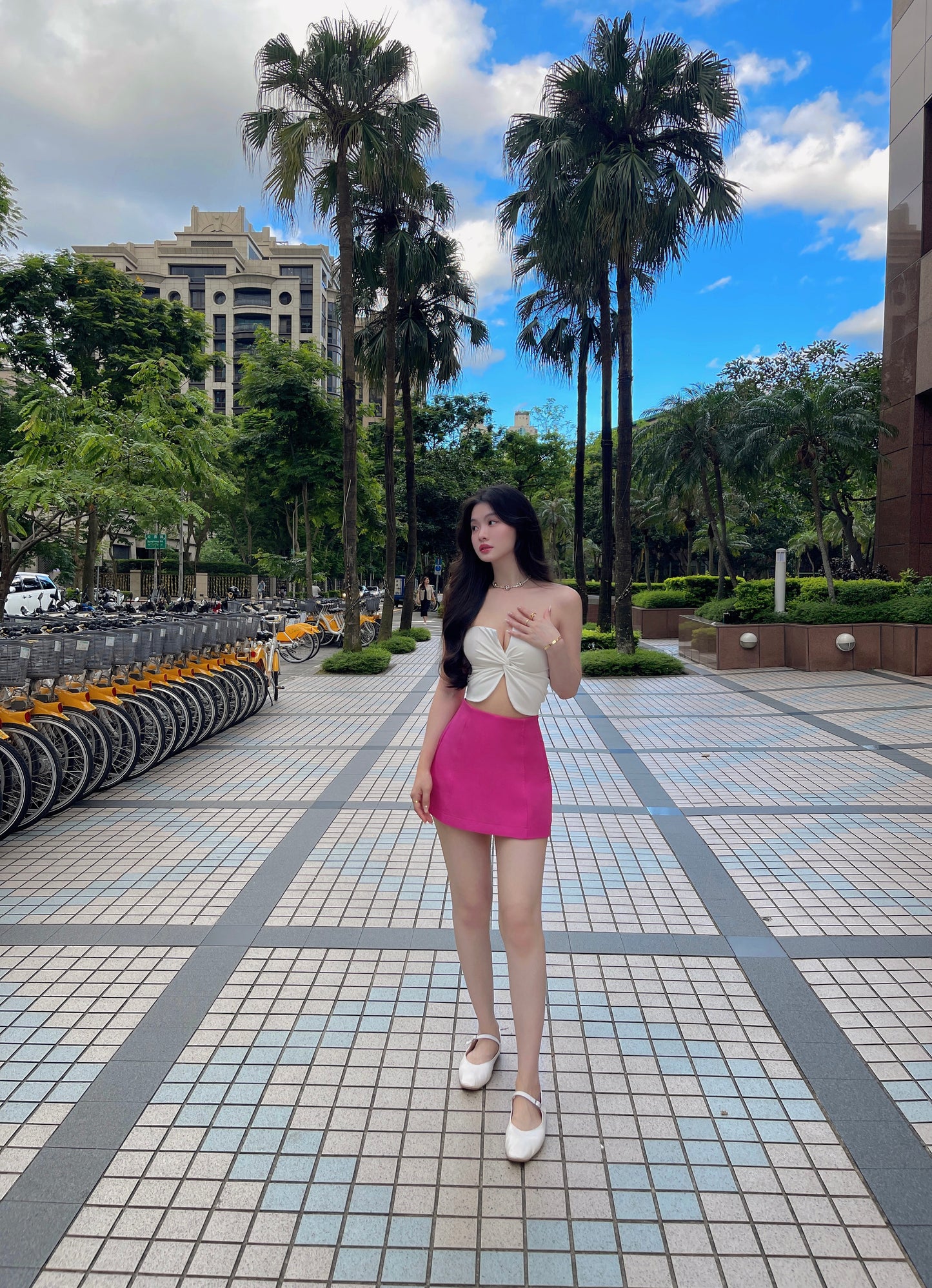 ROSE RED SKIRT PANTS