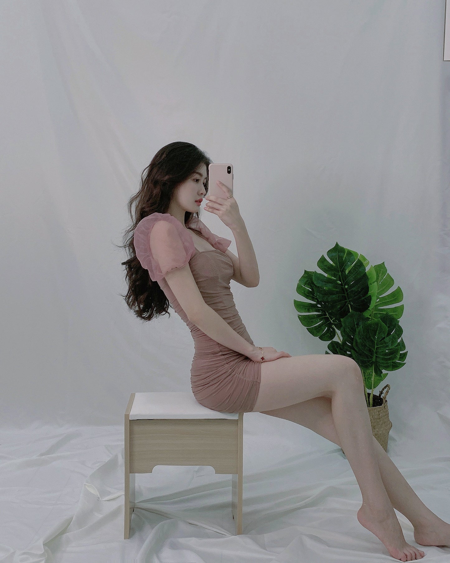 ELEGANT DUSTY PINK DRESS