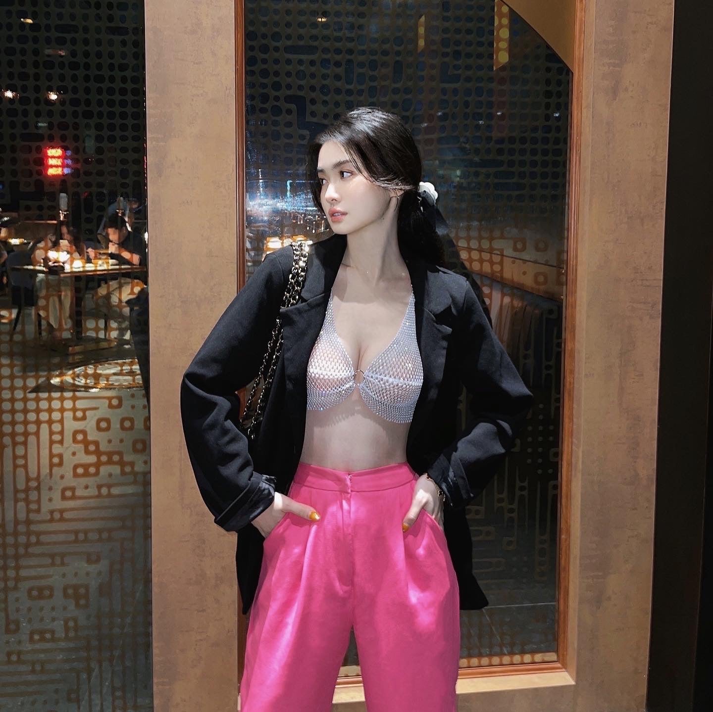 SEXY SEE THROUGH DIAMOND TOP
