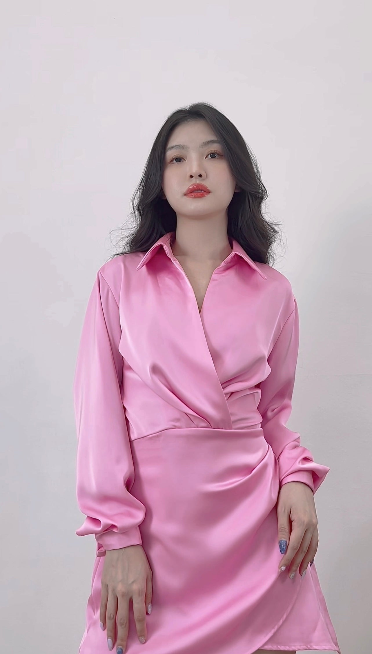 SATIN PINK DRESS