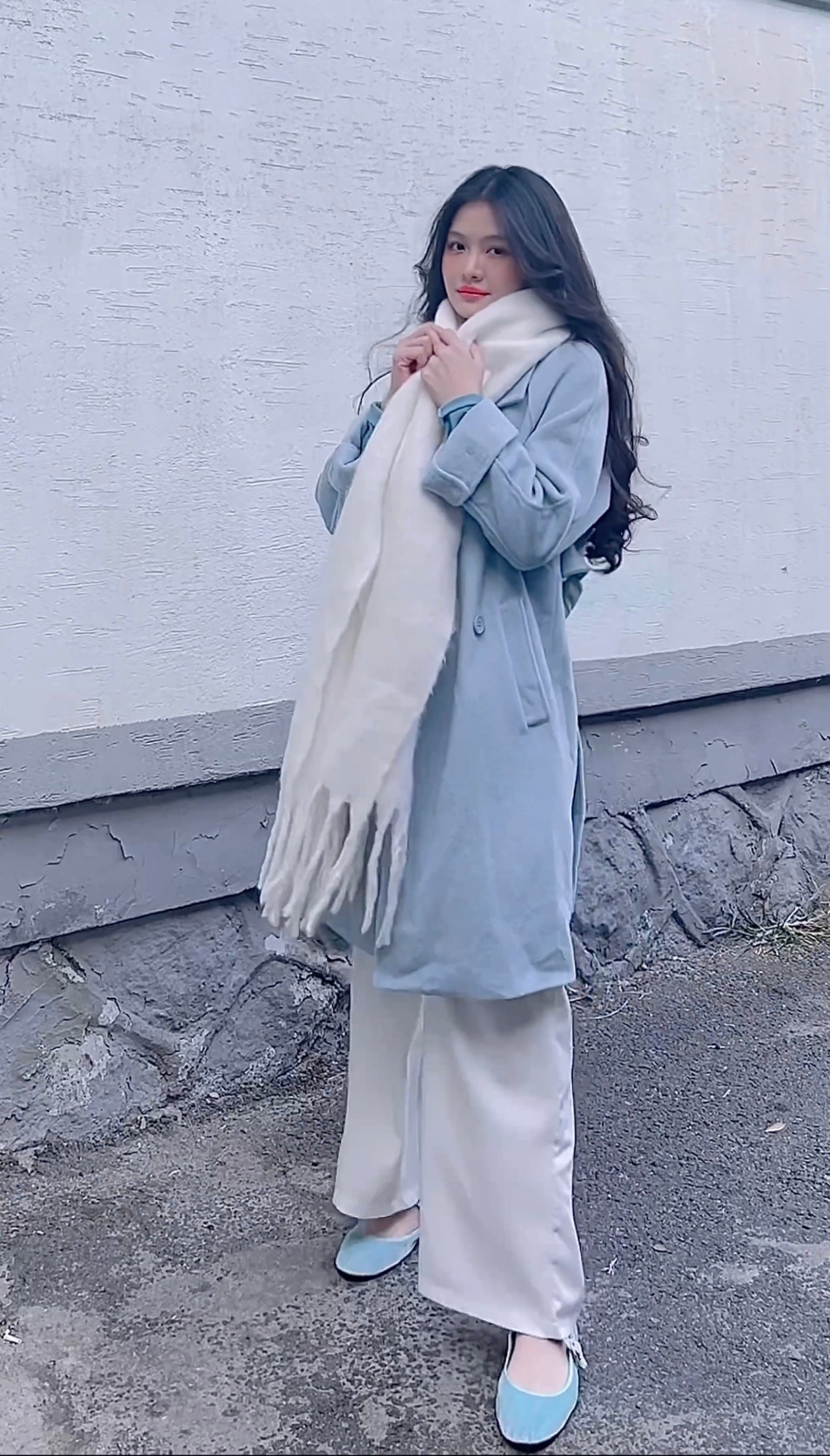KOREA LIGHT BLUE COAT