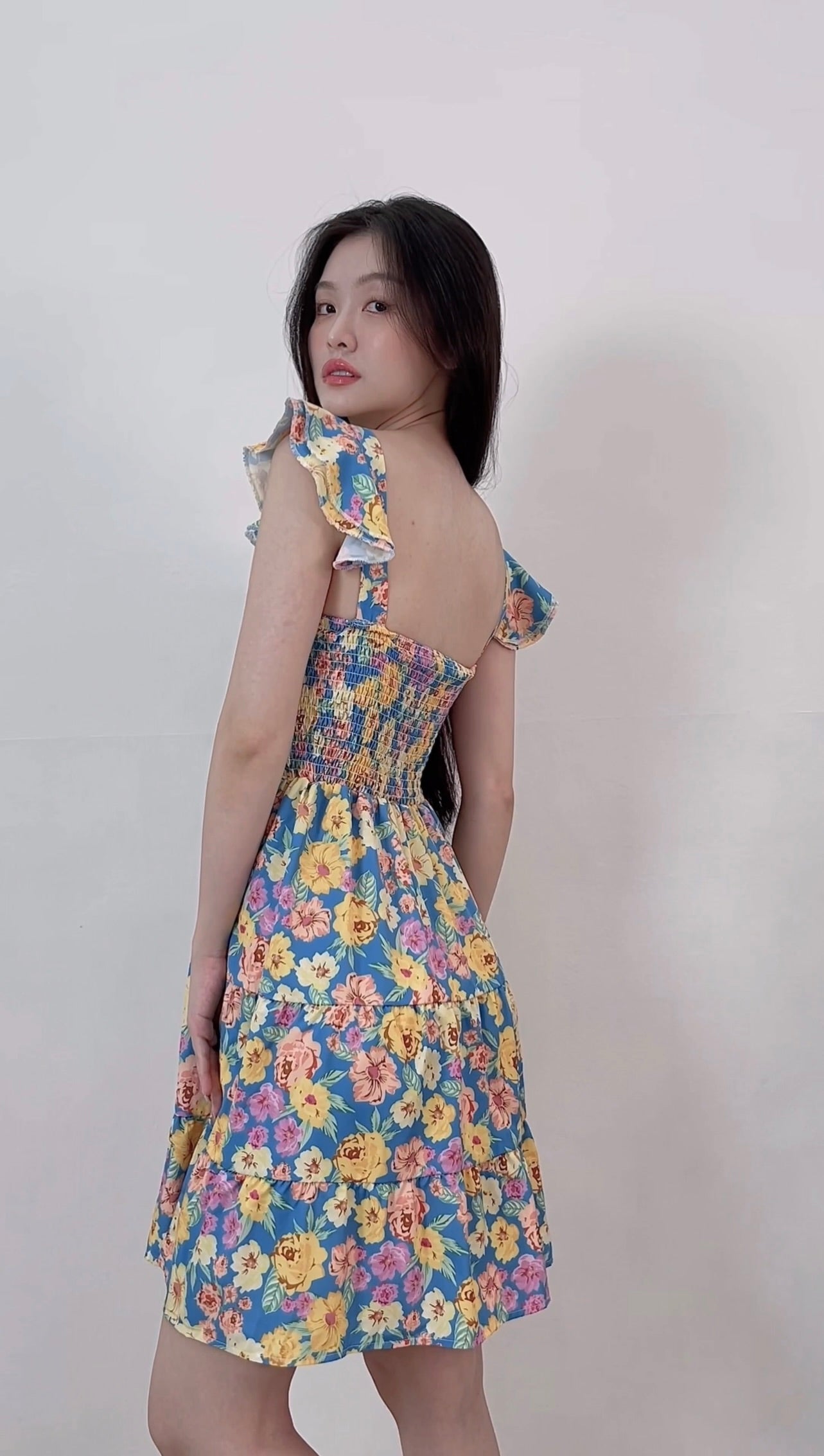 KOREA FLORAL PRINTED DRESS