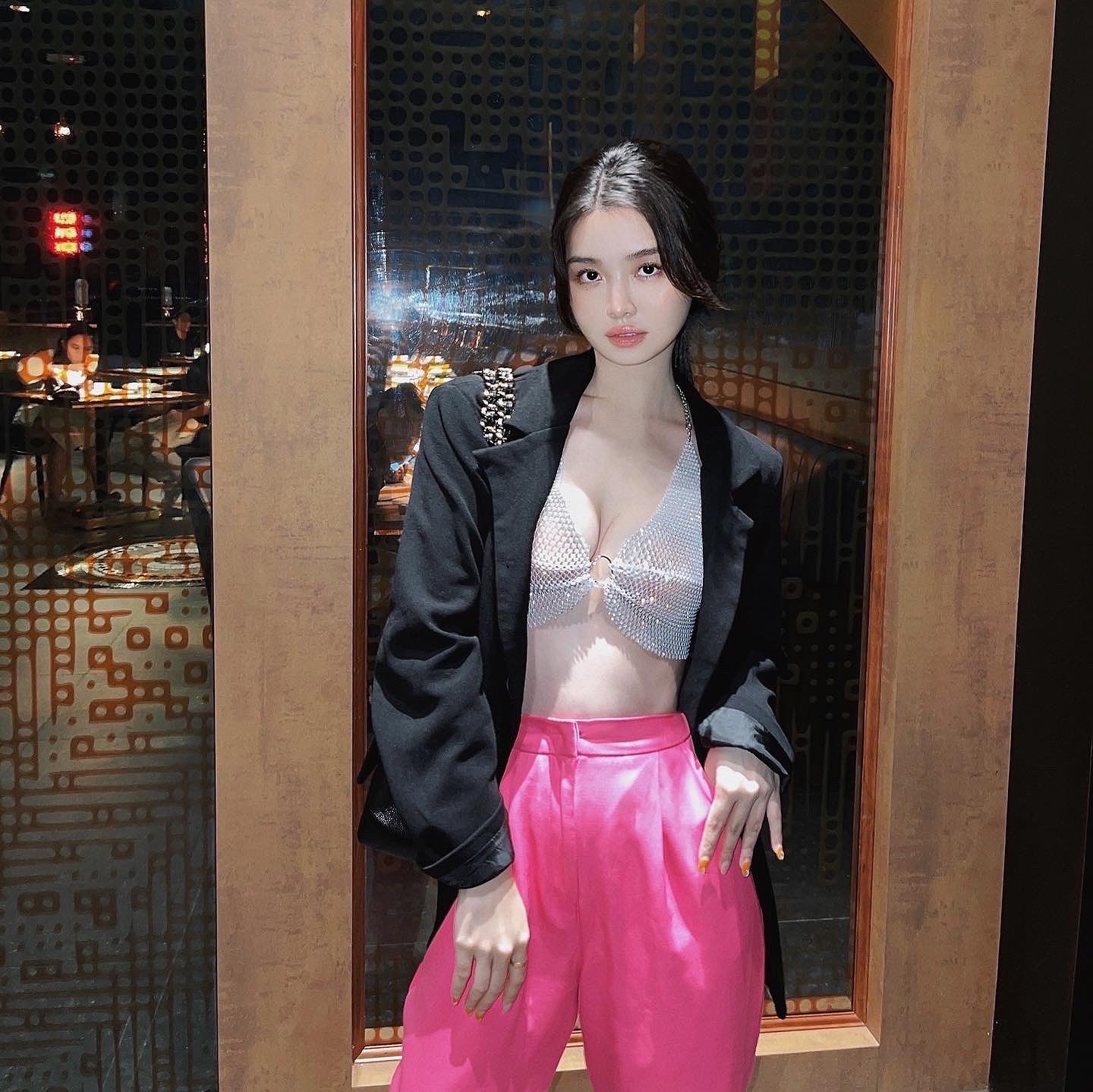SEXY SEE THROUGH DIAMOND TOP