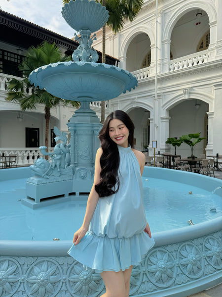 LIGHT BLUE MINI DRESS