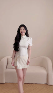 IVORY TWO-PIECE SET CHEONGSAM