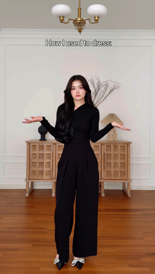HIGH-WAISTED TAILORED PANTS