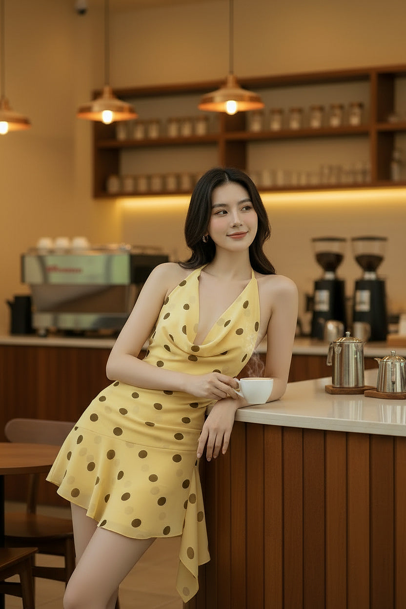 POLKA DOT MINI DRESS