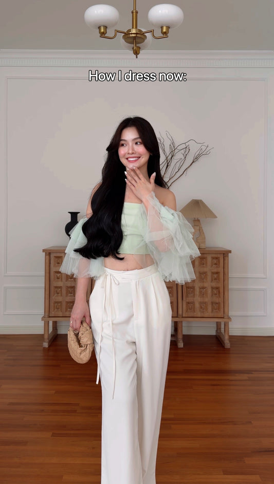 ELEGANT WHITE HIGH-WAISTED PANTS