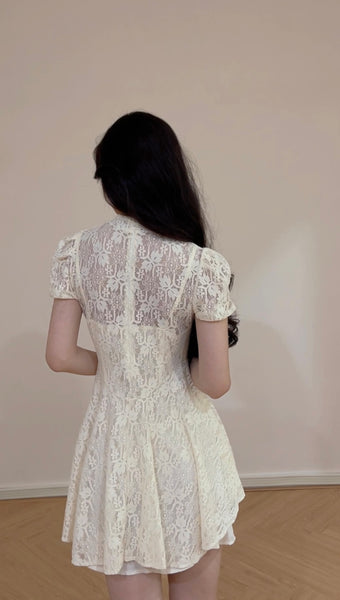 LACE BEIGE CHEONGSAM