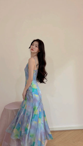 MERMAID GRADIENT LONG DRESS