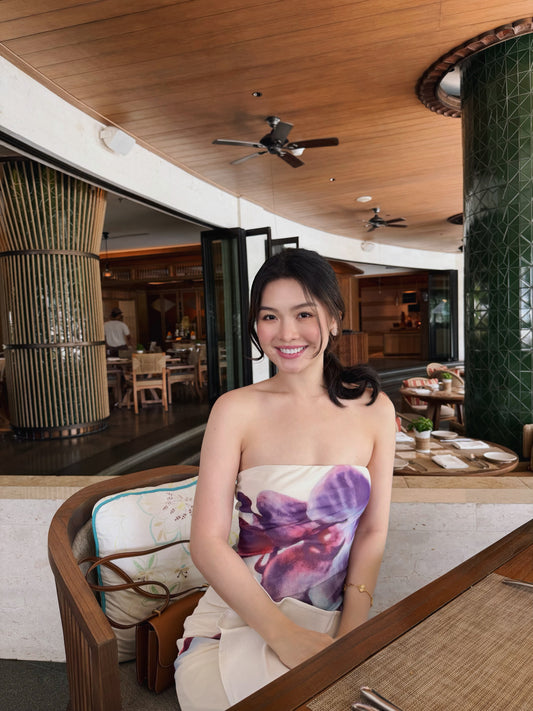 STRAPLESS HOLIDAY MAXI DRESS