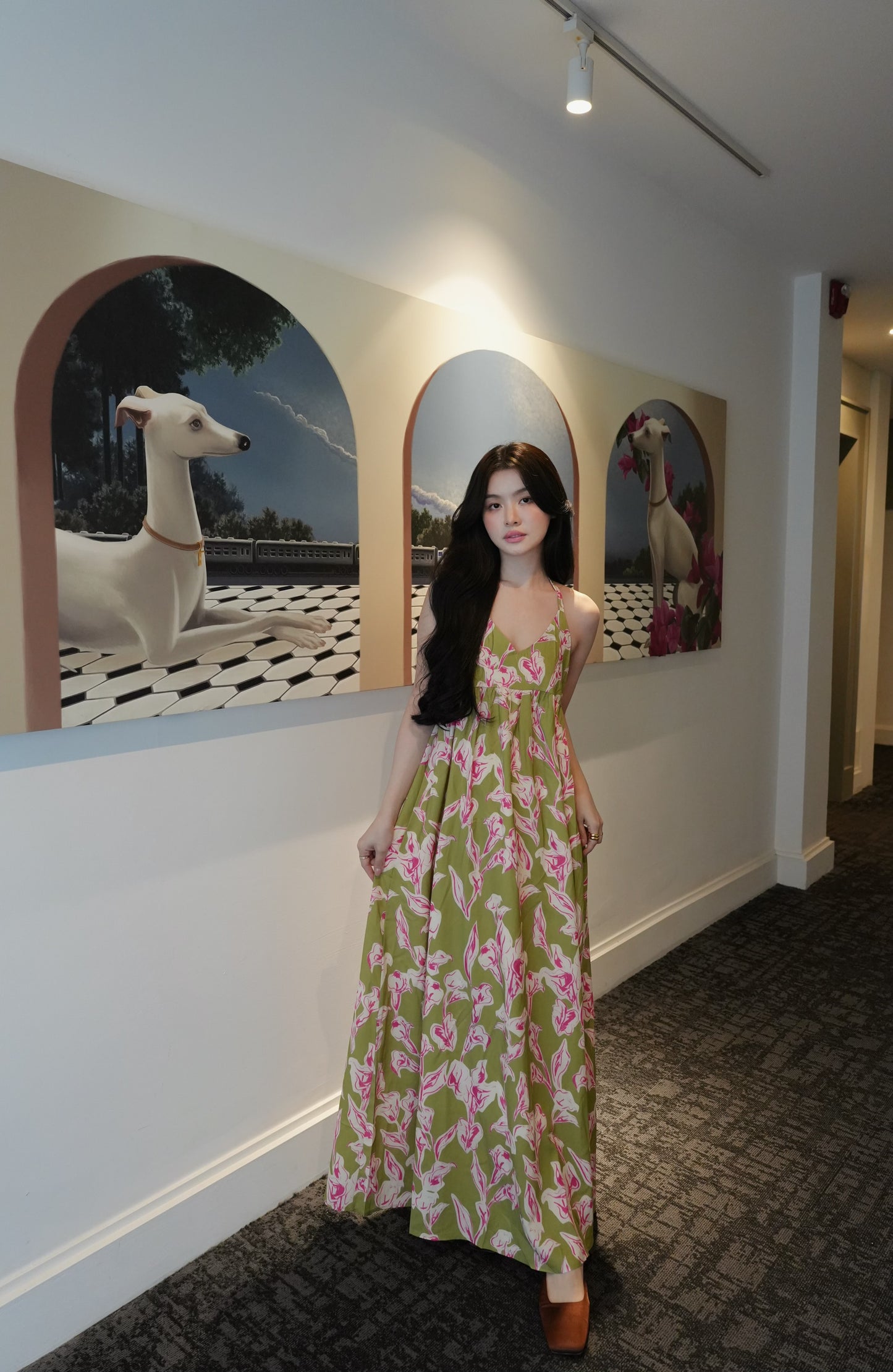 VACATION-STYLE PRINTED MAXI DRESS