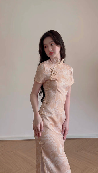 SATIN SIDE SLIT CHEONGSAM