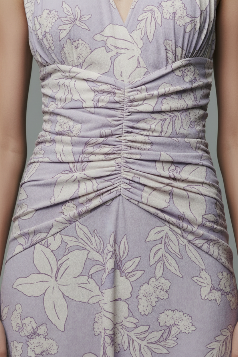 PURPLE FLORAL MAXI DRESS