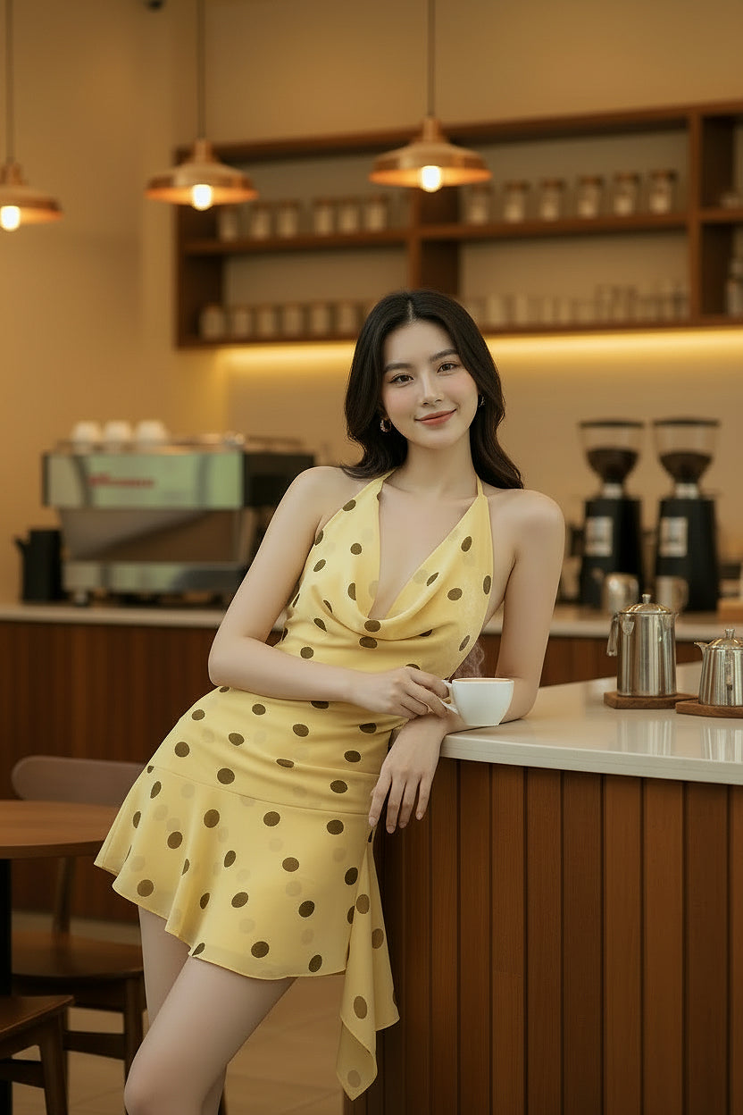POLKA DOT MINI DRESS
