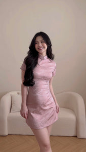 PINK-PURPLE SHORT CHEONGSAM