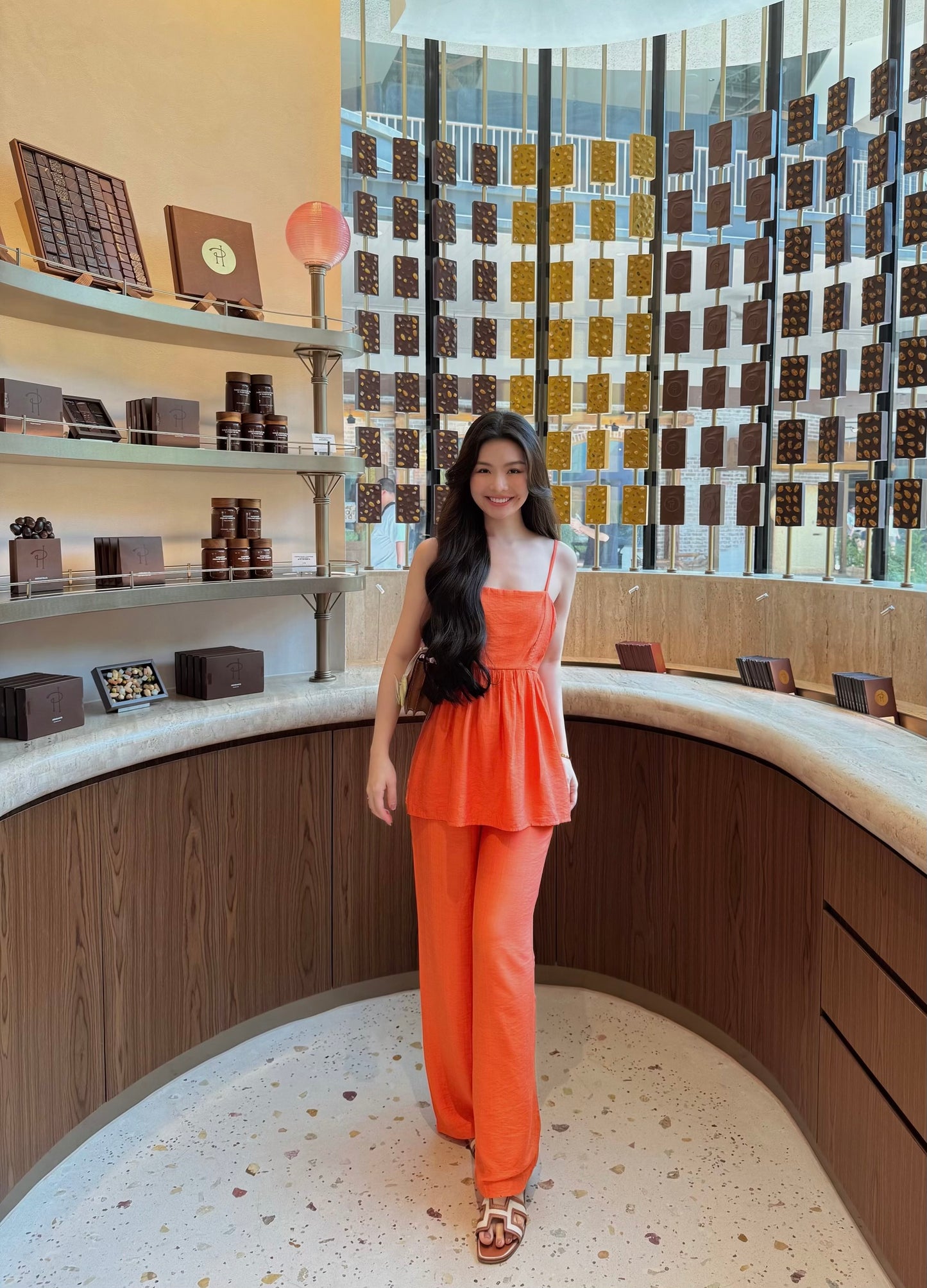 HERMÈS ORANGE TWO-PIECE SET