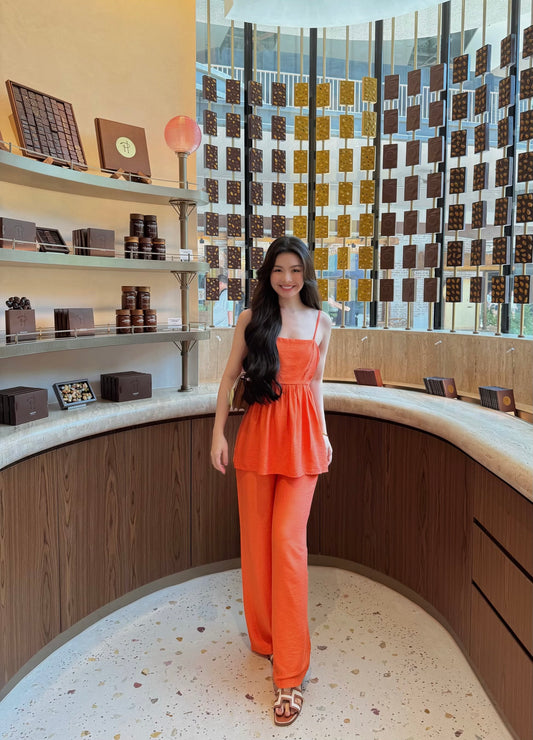 HERMÈS ORANGE TWO-PIECE SET