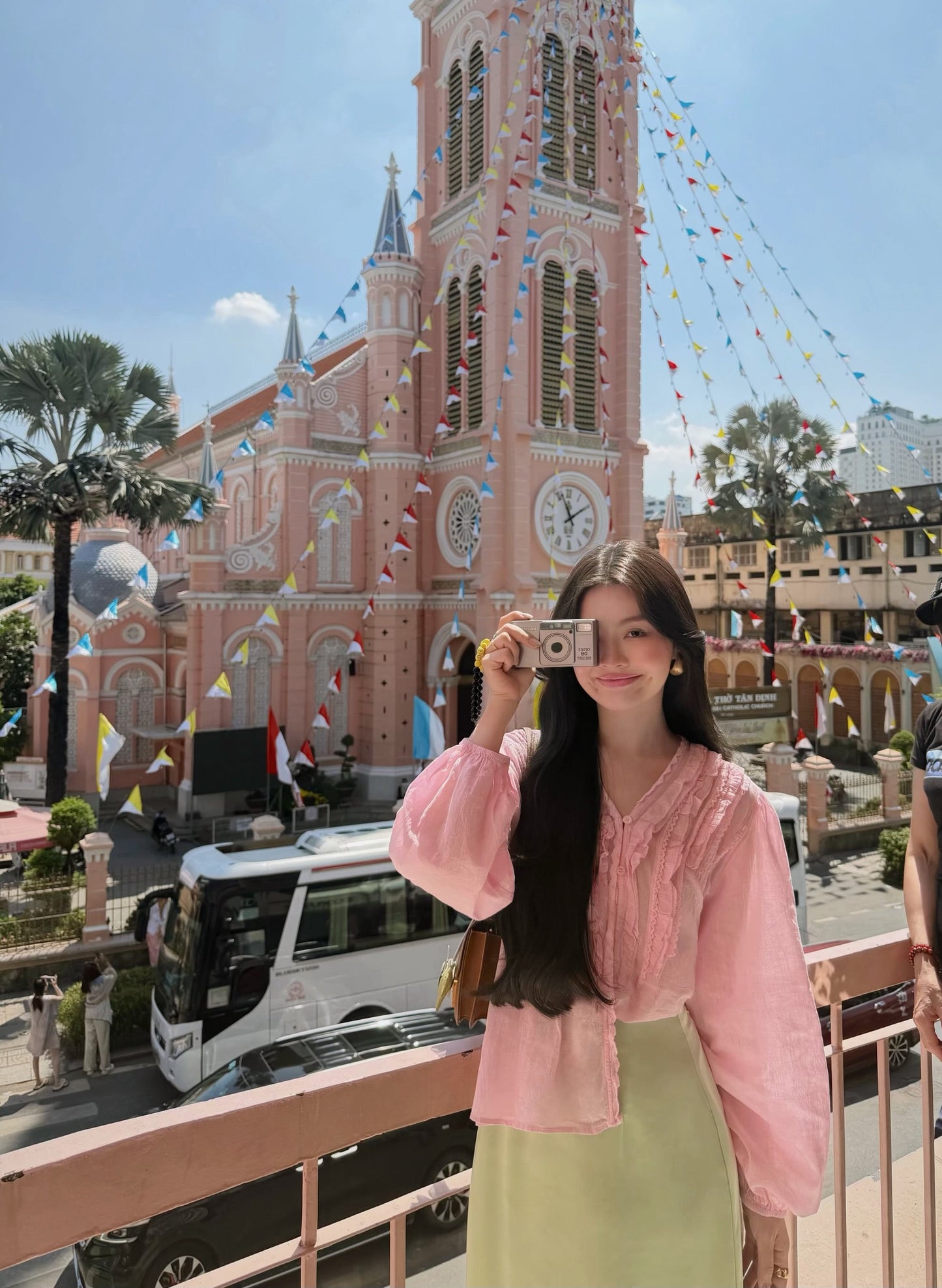 FRENCH SATIN LACE TRIM LONG SKIRT