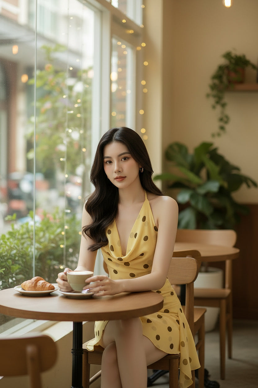 POLKA DOT MINI DRESS