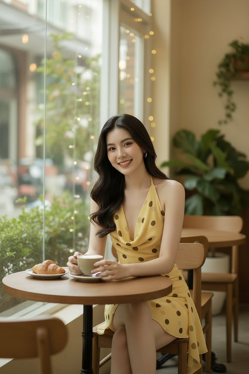 POLKA DOT MINI DRESS