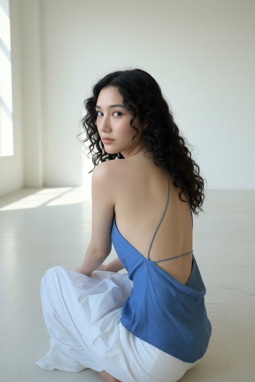 BACKLESS ASYMMETRICAL TOP