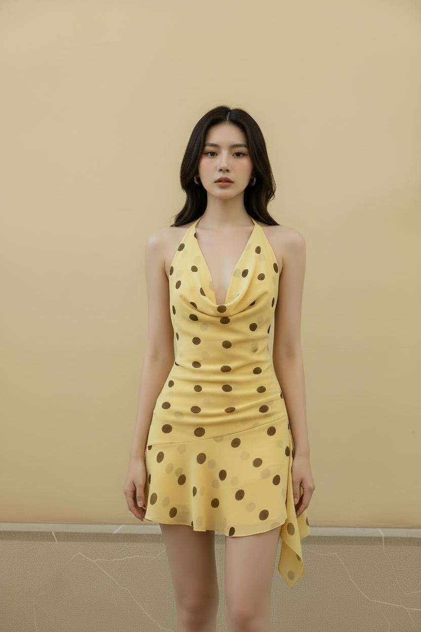 POLKA DOT MINI DRESS