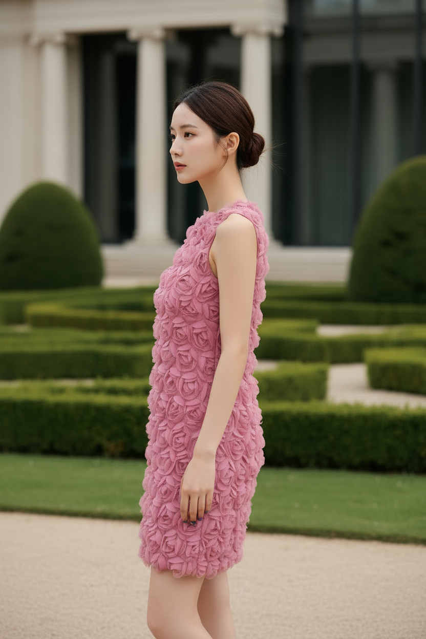 ROSE PETAL MINI DRESS