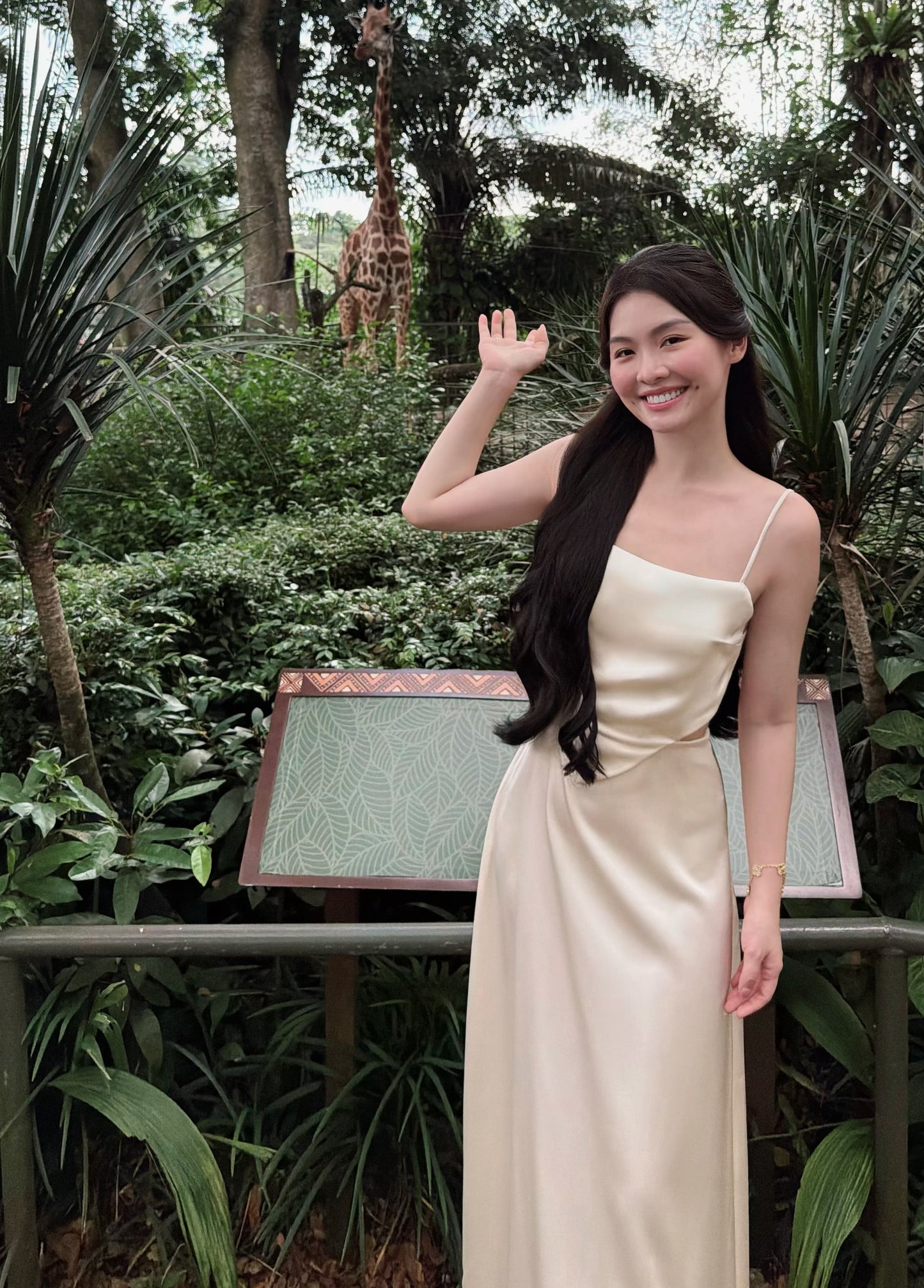 BUTTER YELLOW SATIN SLIP DRESS