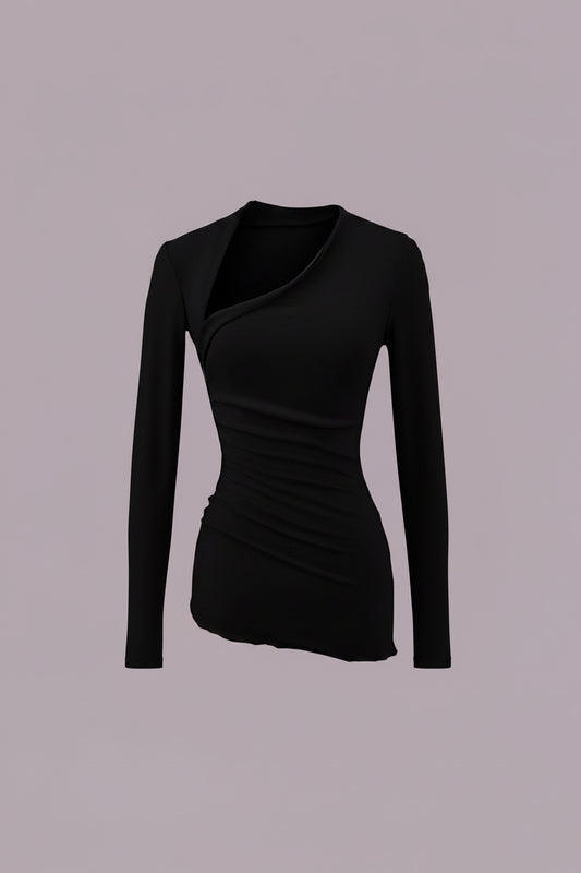 IRREGULAR LONG SLEEVE TOP