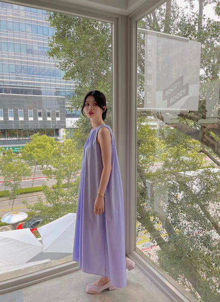 KOREA PURPLE LONG DRESS