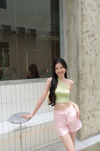 PINK HIGH-WAISTED PANTS