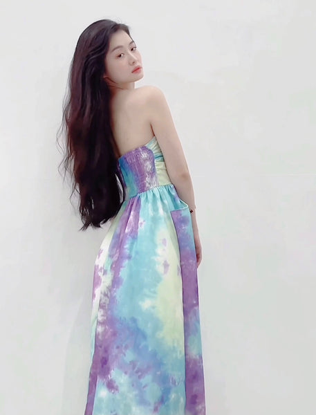 KOREA MULTICOLOUR FADE DRESS