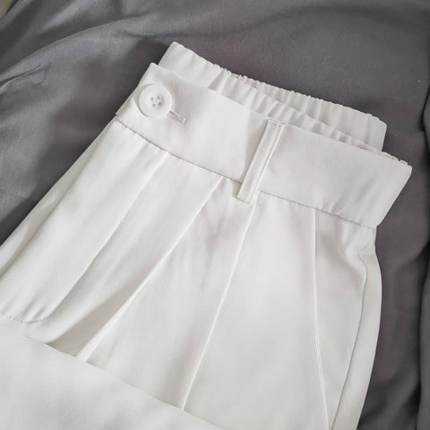 KOREA HIGH-WAISTED PANTS WHITE